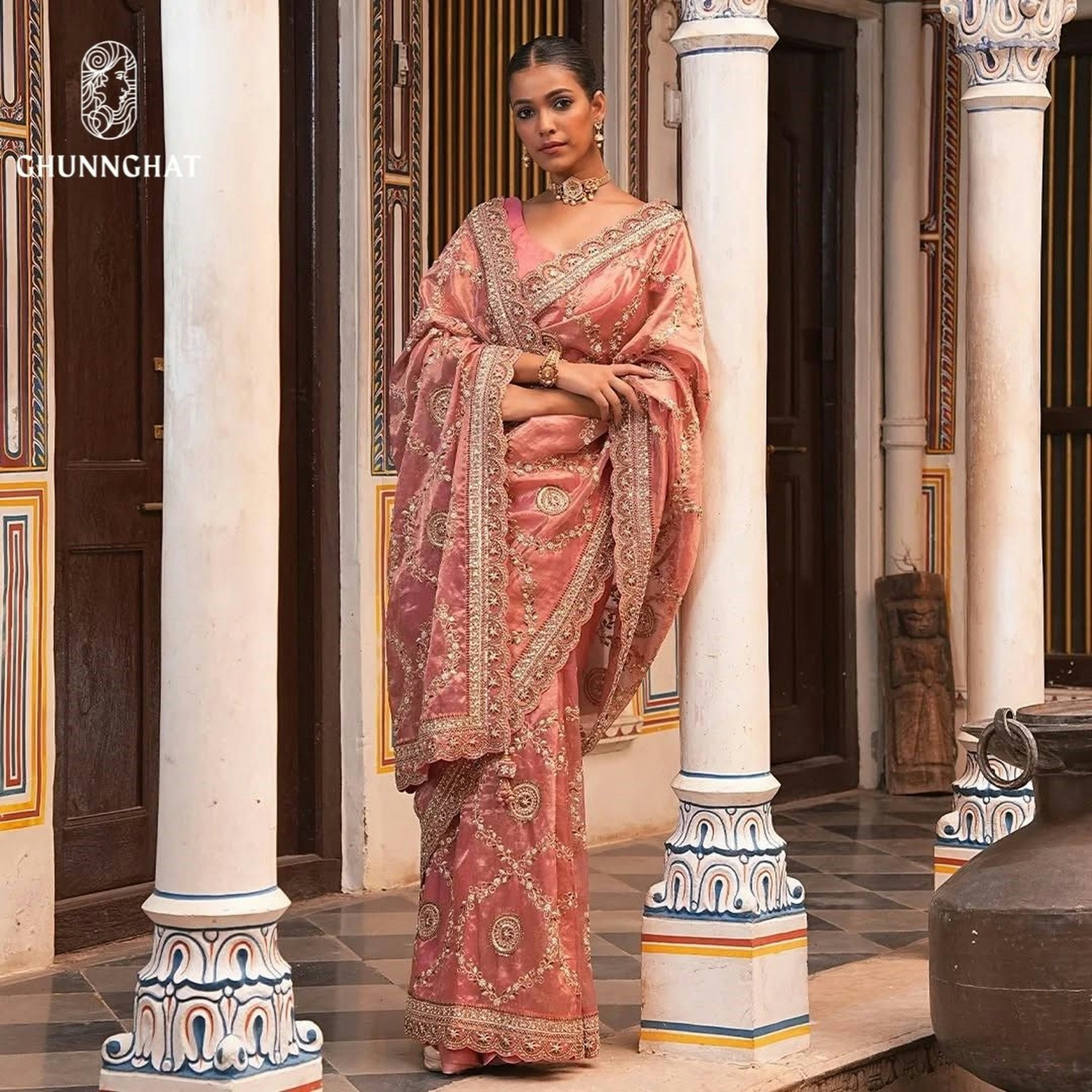 Embroidered Party Saree